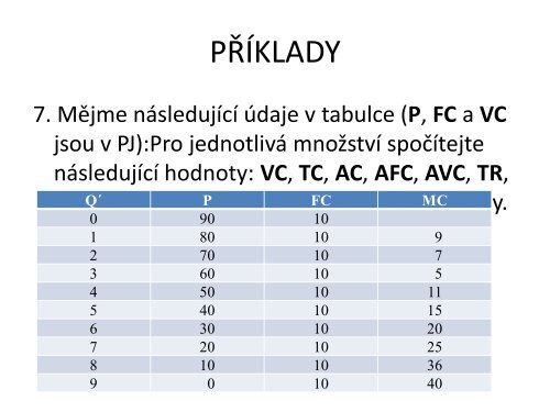 RŮZNÉ TYPY TRŽNÍ STRUKTURY – dokonalá konkurence ...