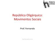 RepÃºblica OligÃ¡rquica: Movimentos Sociais
