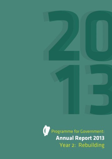 Programme for Government Annual Report 2013 - Department of ...