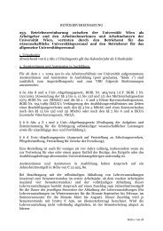 Betriebsvereinbarung zwischen der Universität Wien als Arbeitgeber ...