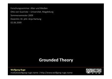 Grounded Theory - Wolfgang B. Ruge