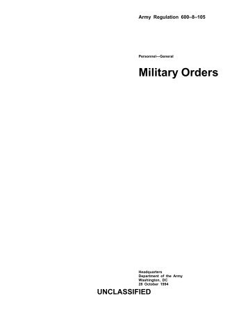 Military Orders - Fort Drum - U.S. Army