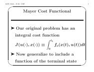 Mayer cost functional - the AOE home page