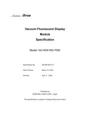 Vacuum Fluorescent Display Module Specification