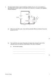 1. The figure below shows a circuit containing a battery of e.m.f. 12 V ...