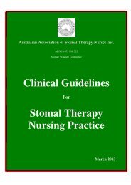 Clinical Guidelines Stomal Therapy Nursing Practice - Australian ...