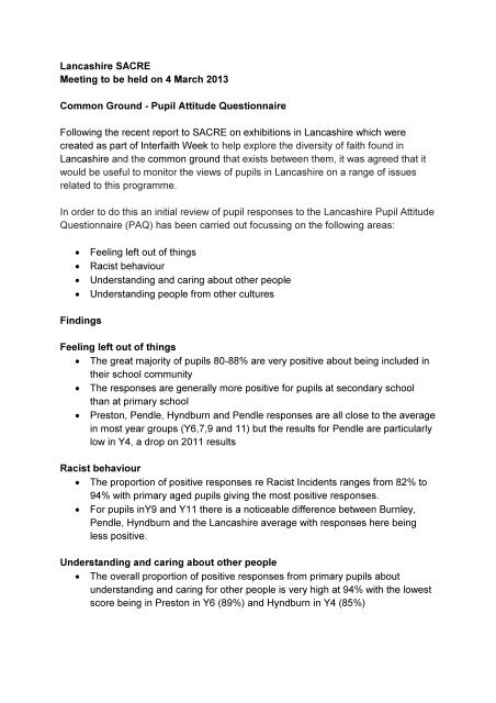 Information from the Pupil Attitude Questionnaire PDF 20 KB