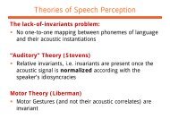 Theories of Speech Perception