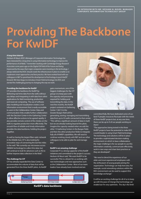 time for change in south & east Kuwait - KwIDF