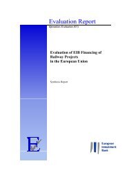 Evaluation of Railway Projects in the European Union