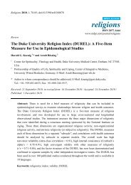 The Duke University Religion Index (DUREL): A Five-Item Measure ...