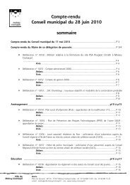 Compte-rendu Conseil municipal du 28 juin 2010 sommaire