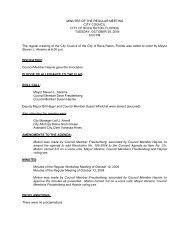 MINUTES OF THE REGULAR MEETING CITY COUNCIL CITY OF ...