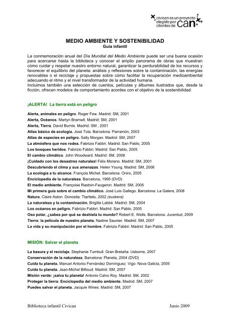 MEDIO AMBIENTE Y SOSTENIBILIDAD