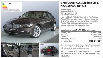 BMW 320d, Aut., Modern Line, Navi, Xenon, 18â Alu