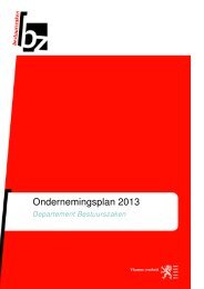 Ondernemingsplan 2013 - Bestuurszaken