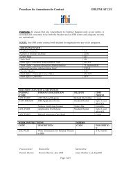 Procedure for Amendment to Contract IFBI.PNF.ATC.01 - IFBI.com