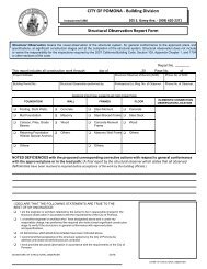 CITY OF POMONA - Building Division Structural Observation Report ...