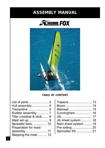 ASSEMBLY MANUAL - Hobie Cat