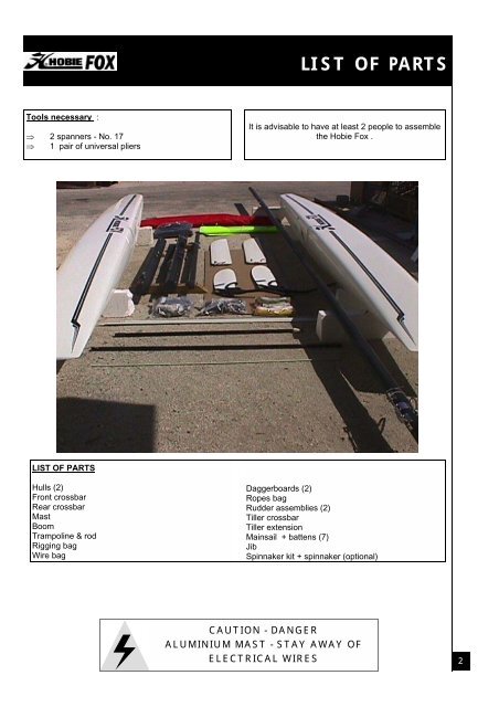 ASSEMBLY MANUAL - Hobie Cat