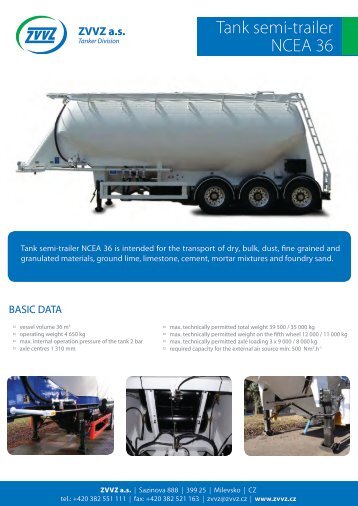 Tank semi-trailer NCEA 36 - ZVVZ a.s.