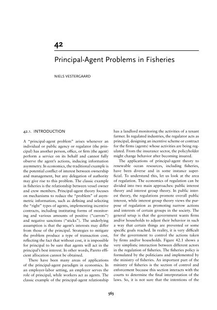 Principal-Agent Problems in Fisheries - lah@sam.sdu.dk