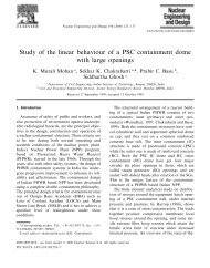 Study of the linear behaviour of a PSC containment dome with large ...