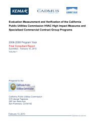 Evaluation Measurement and Verification of the California Public ...