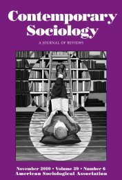 Contemporary Sociology - American Sociological Association