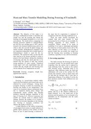 Heat and Mass Transfer Modelling During Freezing of ... - Comsol