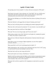 Apollo 13 Study Guide