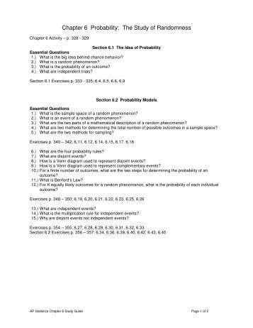 Chapter 6 Probability: The Study of Randomness