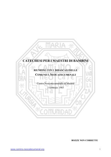 CONVIVENZA DI INIZIO CORSO 2003-04 - Camino Neocatecumenal