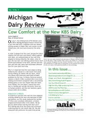 Michigan Dairy Review - WK Kellogg Biological Station - Michigan ...