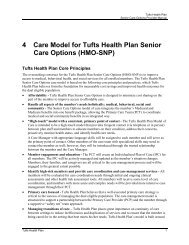 Tufts Health Plan SCO Provider Manual - Care Model