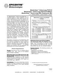 Protocol for MasterAmp™ Extra-Long PCR Kit, MasterAmp™ Extra ...