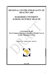 regional centre for quality of health care makerere university school ...