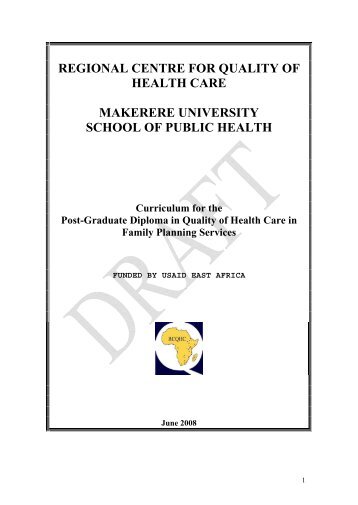 regional centre for quality of health care makerere university school ...