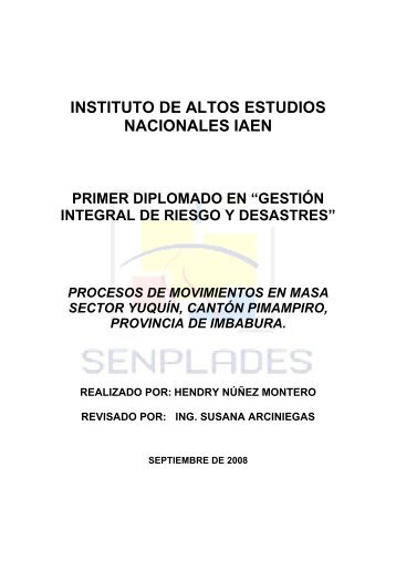 instituto de altos estudios nacionales iaen primer diplomado en