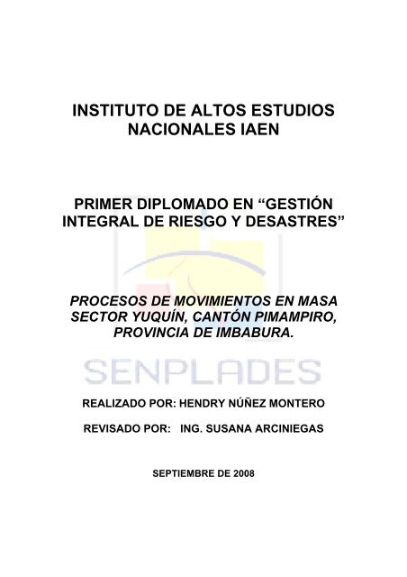 instituto de altos estudios nacionales iaen primer diplomado en