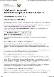 Schulministerium.nrw.de Zentrale Prüfungen am Ende der Klasse 10