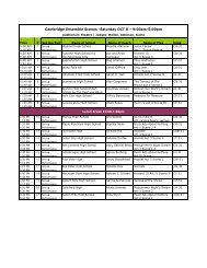 2011 Competition Schedule MASTER LIST