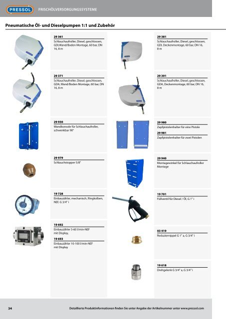 PRODUKTKATALOG WERKSTATTTECHNIK 2012 - Pressol