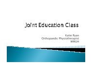 Katie Ryan Orthopaedic Physiotherapist WMUH - Nwlcn.nhs.uk