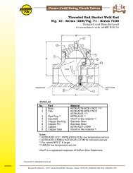 Crown-Judd Swing Check Valves Threaded End/Socket Weld End Fig. 10 ...