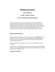 Matlab exercise 1 - Tekniikan yksikkÃ¶ - Oamk