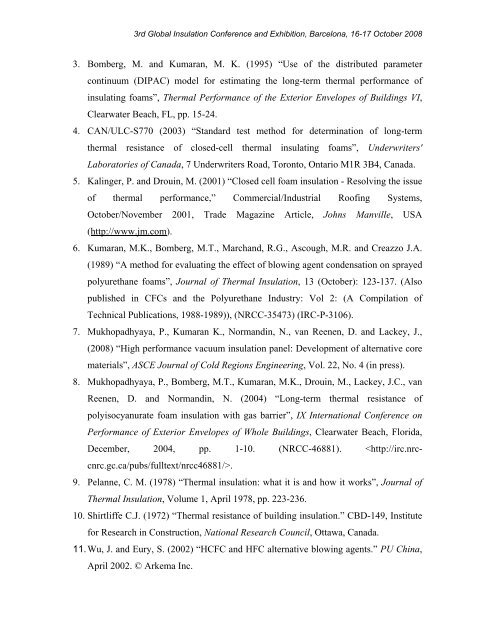 Long-Term Thermal Resistance of Closed-Cell Foam Insulation ...