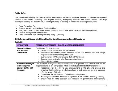 Msukaligwa Local Municipality 2008/09 - Co-operative Governance ...