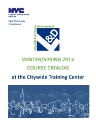 WINTER/SPRING 2013 COURSE CATALOG at the Citywide ... - CUNY