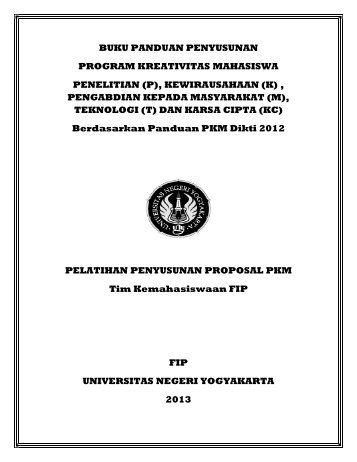 buku panduan penyusunan program kreativitas mahasiswa penelitian